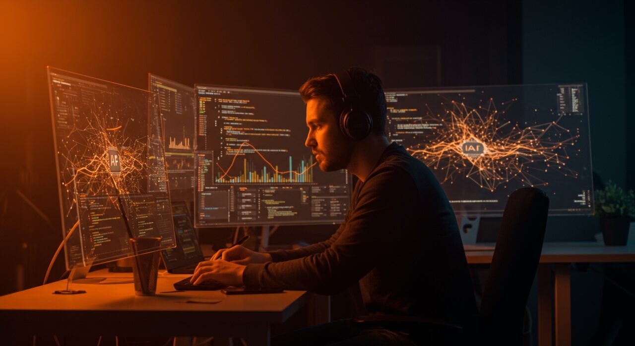 Fundador tech automatizando programación con IA aplicada para aumentar productividad en startup.