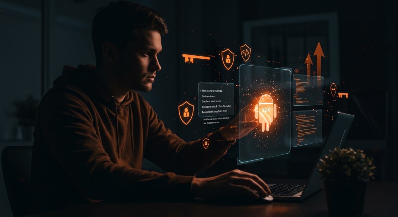 Automatización de aceptación de licencias en Android SDK y riesgos legales para startups tecnológicas.