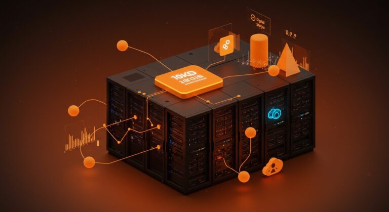 Visualización del kernel ultraligero de 10KiB para cloud eficiente en infraestructura baremetal, optimizado para Digital Ocean y Proxmox en startups.