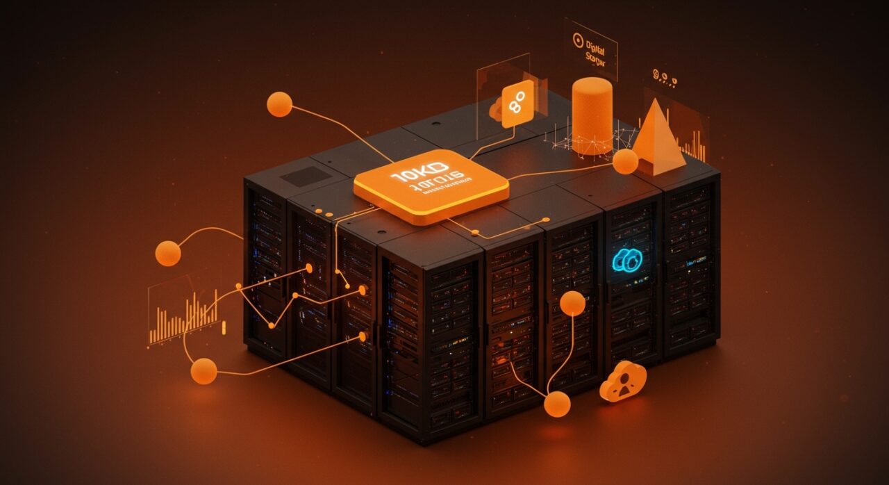 Visualización del kernel ultraligero de 10KiB para cloud eficiente en infraestructura baremetal, optimizado para Digital Ocean y Proxmox en startups.