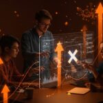 Equipo de startups utilizando el algoritmo abierto de X para optimizar marketing digital y estrategias de growth hacking con IA.