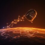 Blue Origin detiene turismo espacial para enfocarse en desarrollo tecnológico y misiones lunares, simbolizando innovación y nuevas oportunidades en el espacio.