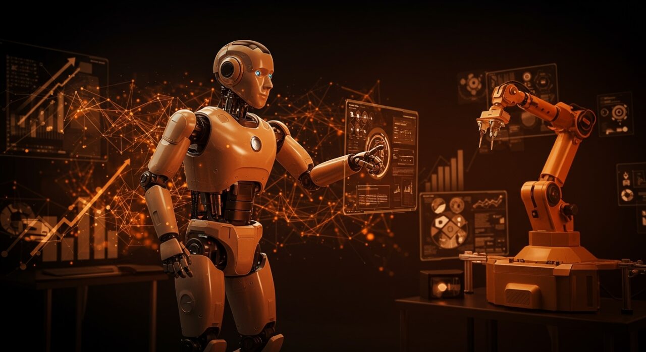 Robot humanoide Atlas impulsado por IA de Boston Dynamics y Google DeepMind en un entorno tecnológico avanzado para industria y startups LATAM.