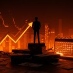 CEO del FTSE 100 destacando la brecha salarial en el mercado laboral con metáforas visuales de desigualdad y reformas laborales.