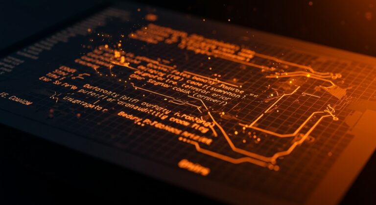 Terminal UNIX v4 mostrando buffer overflow y fundador analizando código para seguridad informática en sistemas heredados.