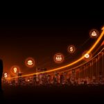 Carlos Cálix impulsa la inteligencia artificial en Centroamérica visualizada con redes neuronales y flujos de inversión en un ecosistema startup tecnológico.