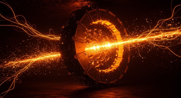 Visualización del Future Circular Collider financiado con un billón de dólares privados, símbolo de innovación científica y funding tecnológico.