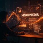 Interfaz holográfica de Grokipedia integrada en ChatGPT representando inteligencia artificial aplicada y oportunidades para startups en Latinoamérica.