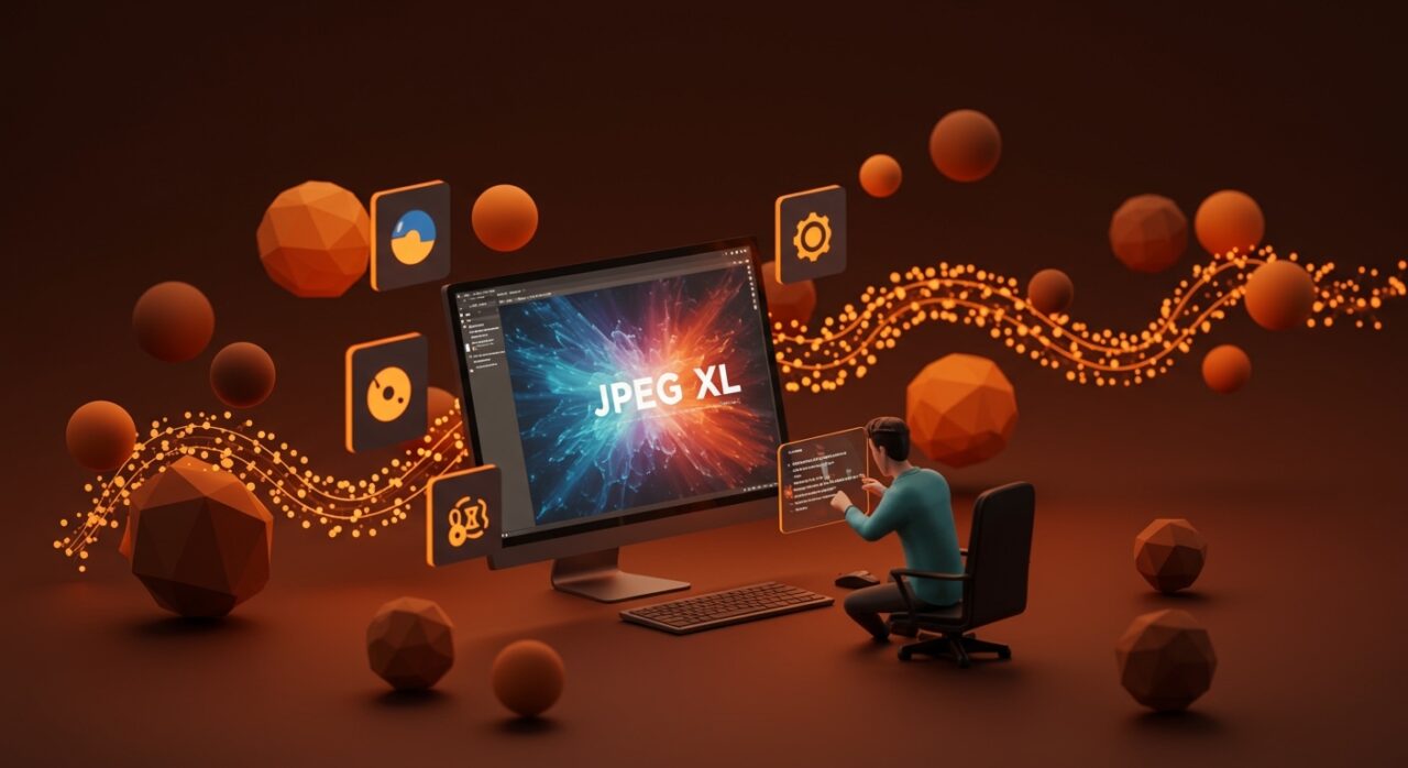 Integración de JPEG XL en Chromium mostrando avances en tecnología de imágenes web para desarrolladores y startups.