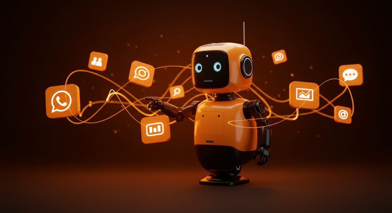 Asistente personal IA open source Clawdbot integrándose con WhatsApp, Slack y Discord para automatización multiplataforma en startups tech.