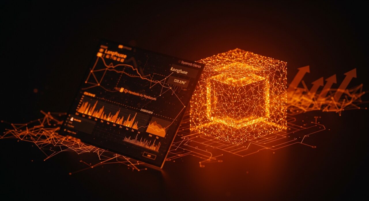 Integración de Langfuse y ClickHouse destacando monitorización y escalabilidad en IA open source para aplicaciones LLM autoalojadas.