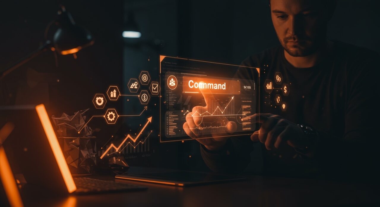 Command K Bar en interfaz gráfica destacada, mejorando la productividad y experiencia de usuario en startups SaaS de LATAM.