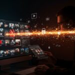 Interfaz desbloqueada de Netflix 4K en una pantalla futurista, representando la extensión Netflix Force 4K y su impacto en tecnología SaaS.