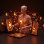 Asistente IA open source con cifrado extremo mostrando sincronización segura entre dispositivos, destacando privacidad y tecnología avanzada.