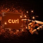 Representación visual de cURL suspendiendo su programa bug bounty debido a la avalancha de reportes generados por IA, destacando implicancias para la seguridad open source.