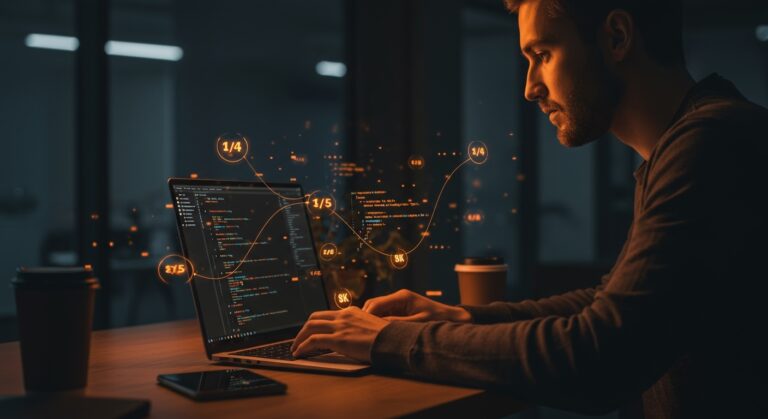 Desarrollador creando demos de JavaScript en 140 caracteres que fomentan creatividad y colaboración en comunidad tecnológica.