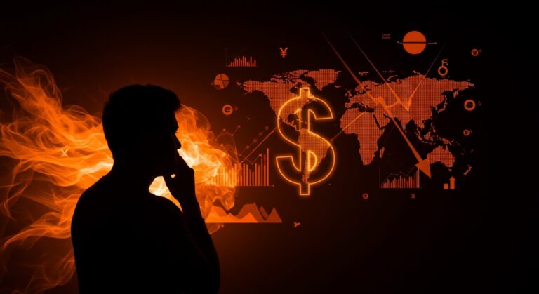 Caída del dólar y riesgos en mercados globales para founders tech latinos, ilustrando tendencias y oportunidades en startups LATAM.