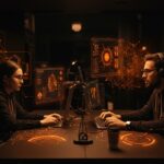 Dos startups alicantinas colaborando en un espacio innovador, representando innovación tecnológica, biotecnología e inteligencia artificial en el ecosistema startup.