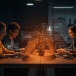 Equipos junior de desarrollo de software utilizando IA aplicada para escalar talento y acelerar la automatización en tecnología.