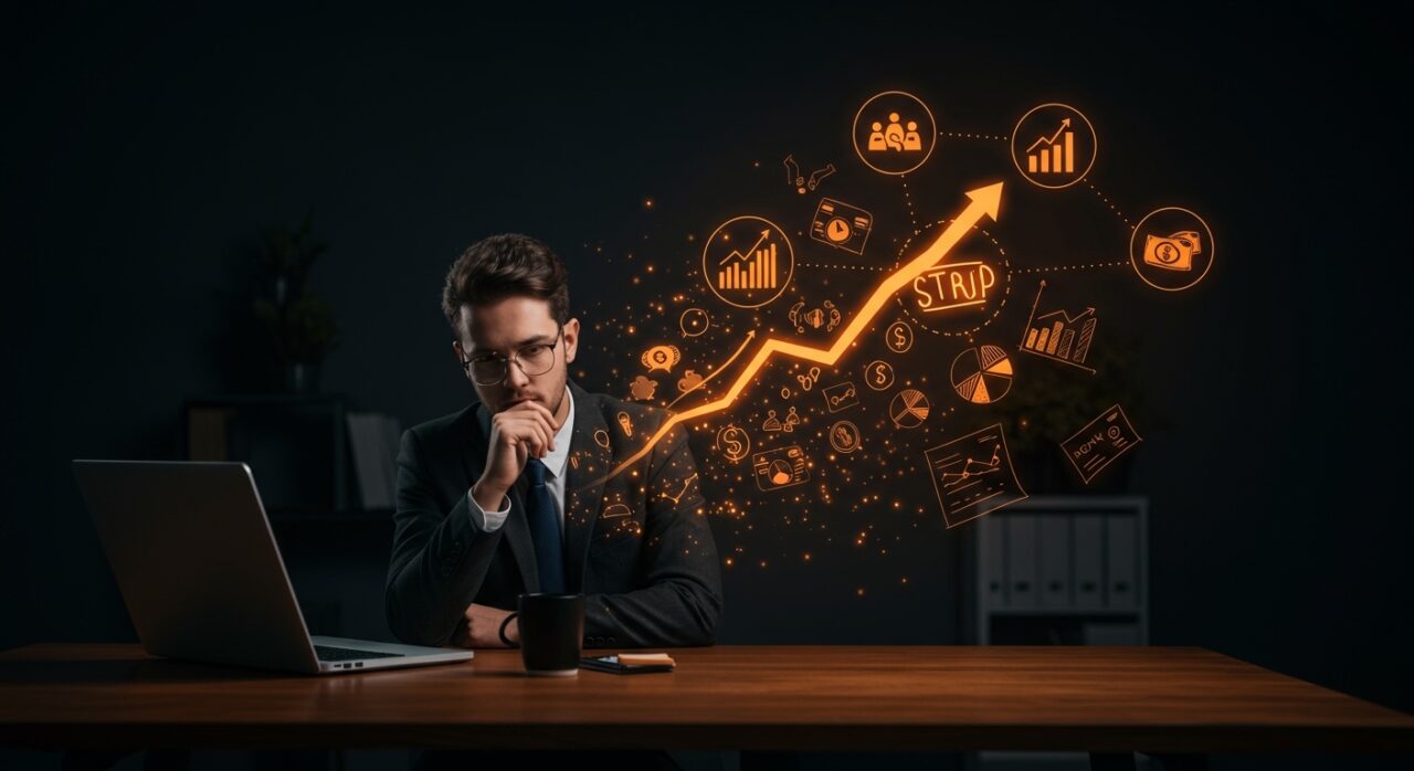 Empleado transformándose en emprendedor en LATAM con guía práctica de emprendimiento y gestión financiera para startups.