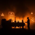 Ilustración de generadores de gas natural operados por xAI de Elon Musk bajo regulación EPA, destacando legalidad y desafíos para startups tecnológicas.