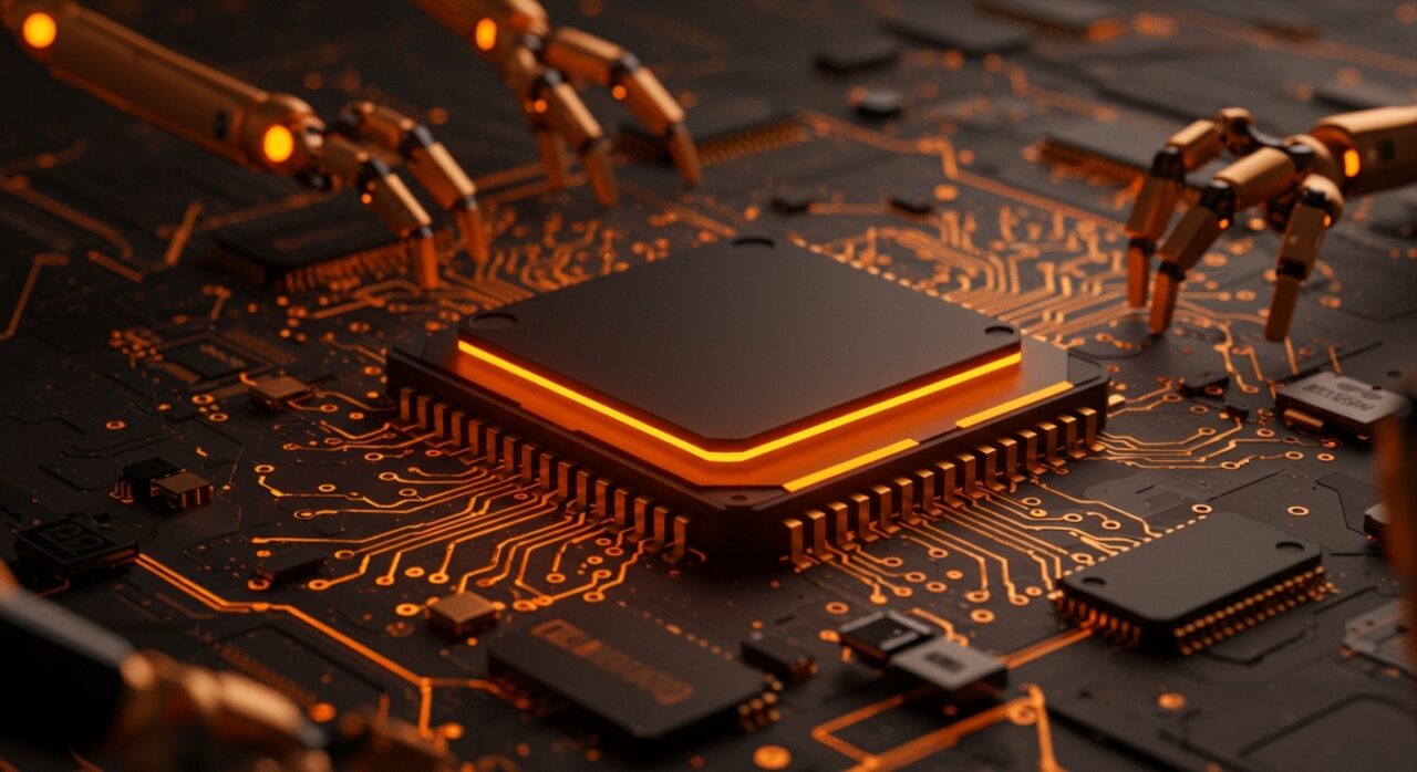 Procesador ethernet avanzado y Physical AI representando financiamiento de 90 millones para innovar en robótica y hardware inteligente.