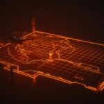 Drone cerca de zonas de no volar impuestas por la FAA alrededor de operaciones ICE y DHS, simbolizando la regulación y seguridad aérea en tecnología UAV.