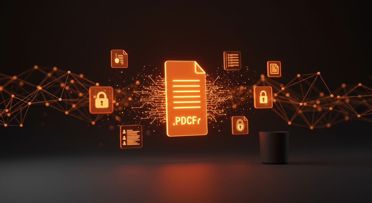 Documento digital inteligente Factify transformando PDFs y docx con IA, integrando seguridad avanzada en la innovación startup.