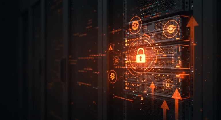 Seguridad criptográfica en contenedores SaaS con cumplimiento FIPS representada mediante servidores, candados digitales y dependencias nativas en un entorno tecnológico moderno.