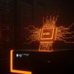 Servidor Furiosa RNGD destacando eficiencia energética 3.5x superior frente a H100 para inferencia AI en data centers.