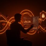 Silhouette de desarrollador backend trabajando en Go 1.26 con visuales de optimización de performance, memoria y seguridad para startups SaaS.