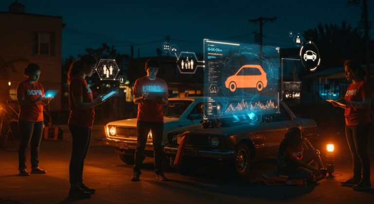 Activistas usando tecnología descentralizada para vigilancia comunitaria y rastreo de vehículos ICE en una base de datos pública digital.