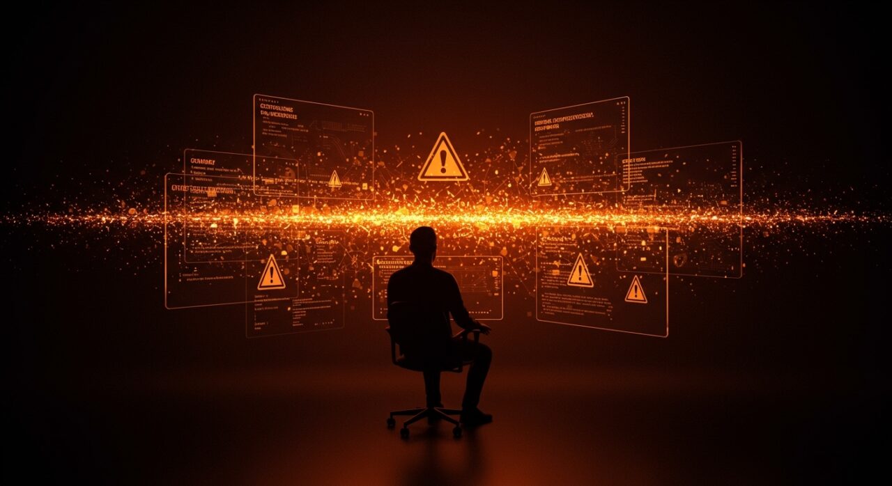 Vulnerabilidades críticas RCE en plataforma educativa SaaS ILIAS representadas por código malicioso y redes digitales en tonos naranja y negro.