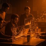 Inteligencia artificial impulsando la productividad y funding de startups LATAM en un entorno tecnológico innovador.