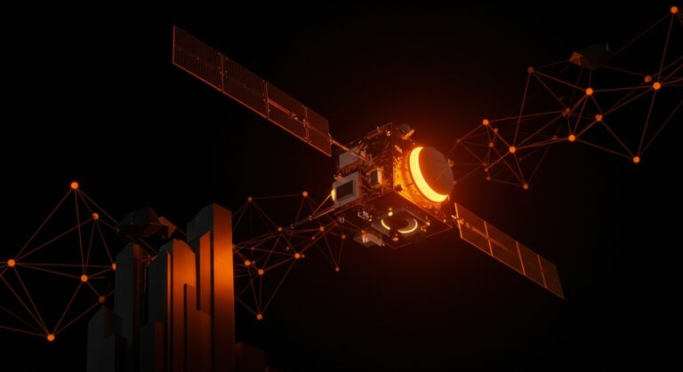 Satélite VLEO de Albedo destacado en órbita con innovaciones en hardware espacial y tecnología IoT satelital, ilustrando avance tecnológico en imagen satelital.