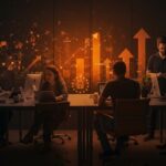 Startups de ciberseguridad en Madrid colaborando en un espacio tecnológico innovador impulsado por INCIBE y fondos europeos.