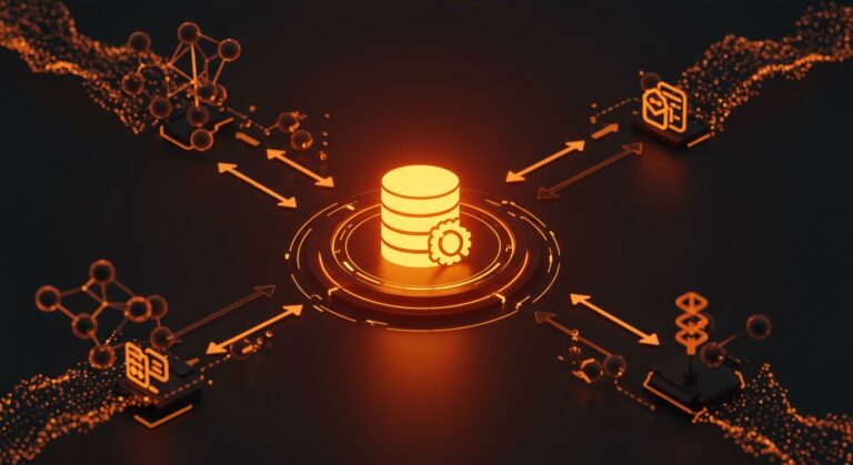 Visualización digital de replicación distribuida de SQLite compatible con MySQL, mostrando flujos de datos en tiempo real y transacciones avanzadas para startups escalables.