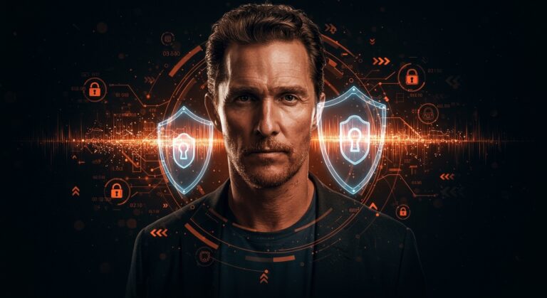 Matthew McConaughey protegido contra uso indebido de inteligencia artificial mediante patente de imagen y voz, análisis legal y oportunidades para startups.