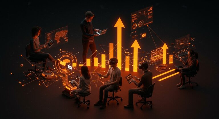 Fundadores de startups innovando con hardware, realidad virtual y aumentada en un mercado tecnológico fragmentado y en auge.