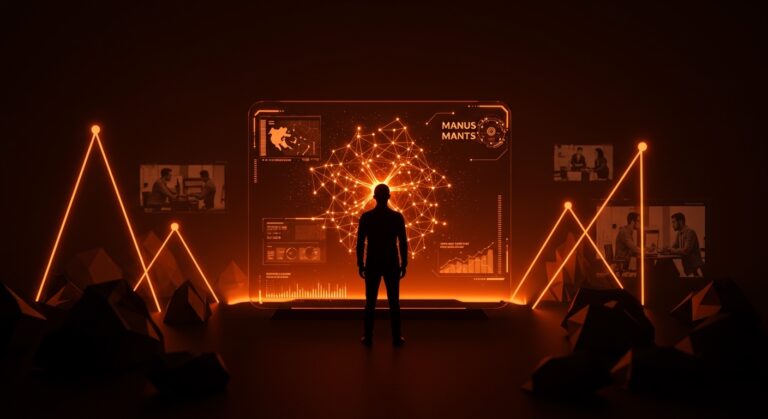 Representación visual del impacto de la adquisición de Manus por Meta en inteligencia artificial y oportunidades para startups latinas.