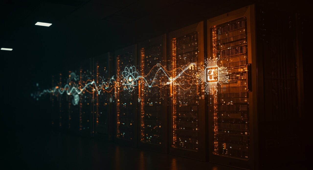 Centro de datos de inteligencia artificial de Meta impulsado por energía nuclear limpia, destacando tecnología avanzada y sostenibilidad.