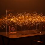 Visualización futurista de Recursive Language Models del MIT procesando millones de tokens para IA aplicada y automatización tecnológica.