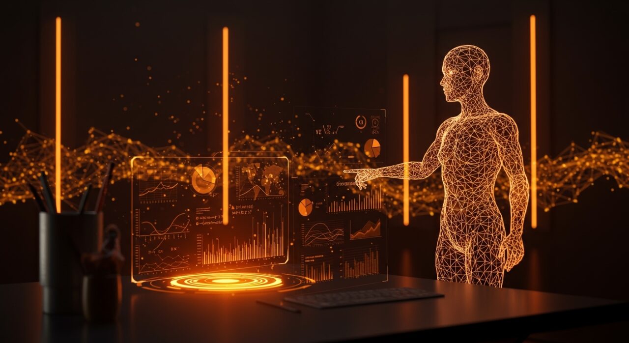 Modelo de IA GPT 5.2 resolviendo matemáticas avanzadas con innovadora tecnología en un entorno futurista de startups.