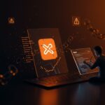 Moderación de contenido en plataformas digitales representada por fundador tech analizando retiro de Tumblr en Apple App Store y desafíos de seguridad en apps.