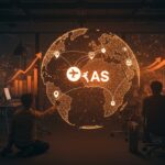 Equipo colaborando en plataforma SaaS que digitaliza agencias de viaje con enfoque en turismo e inversión tecnológica.