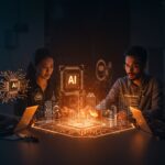 Colaboración de startups en IA abierta impulsada por Mozilla representando inversión y competencia en el ecosistema AI.