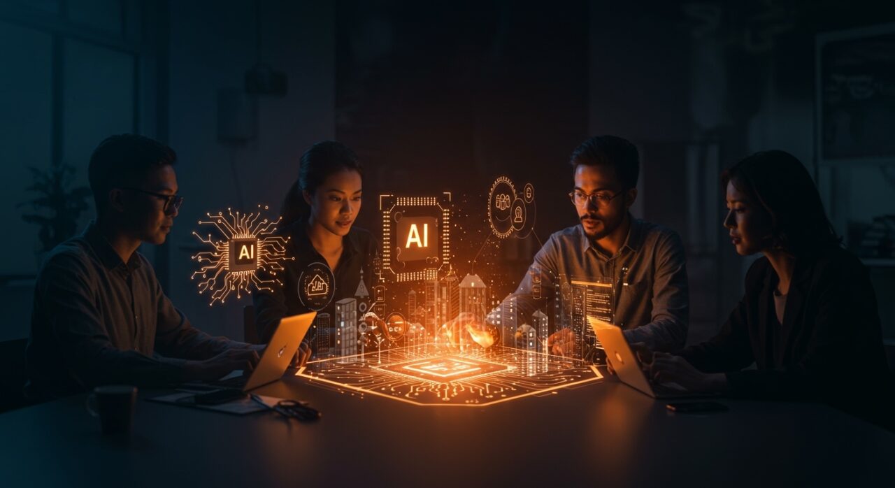 Colaboración de startups en IA abierta impulsada por Mozilla representando inversión y competencia en el ecosistema AI.