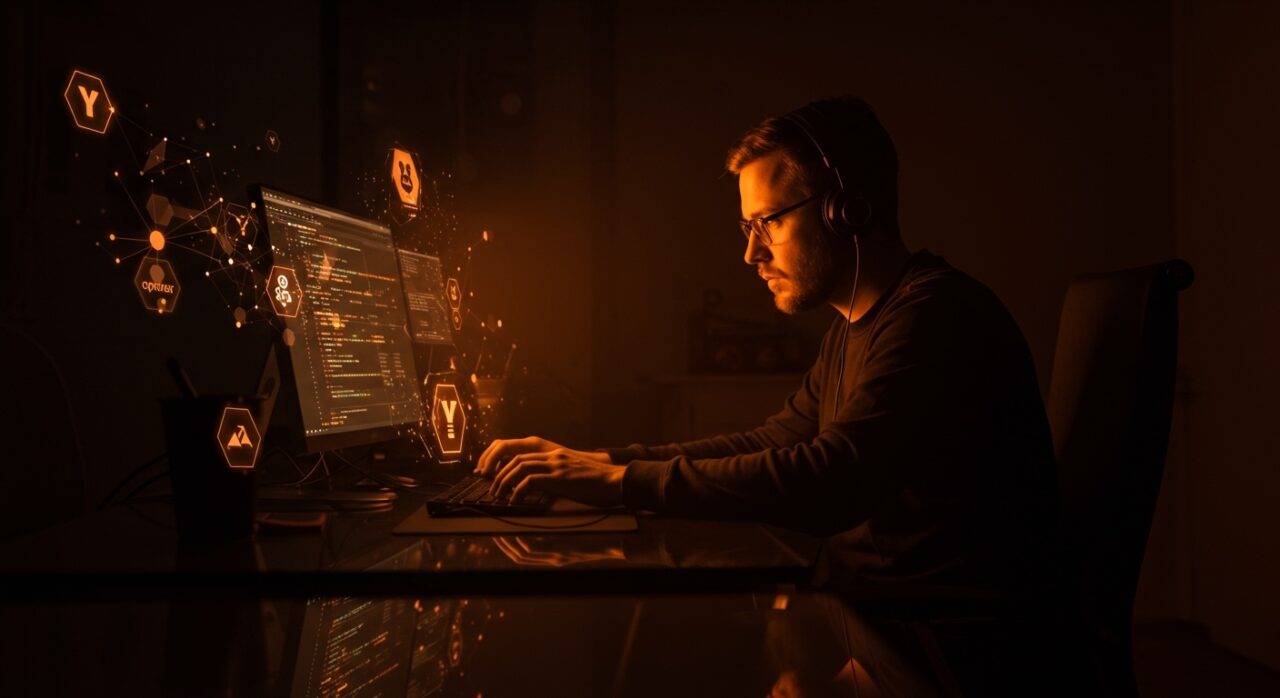 Software engineer trabajando en proyecto open source de IA para startup en crecimiento respaldada por Y Combinator en París.