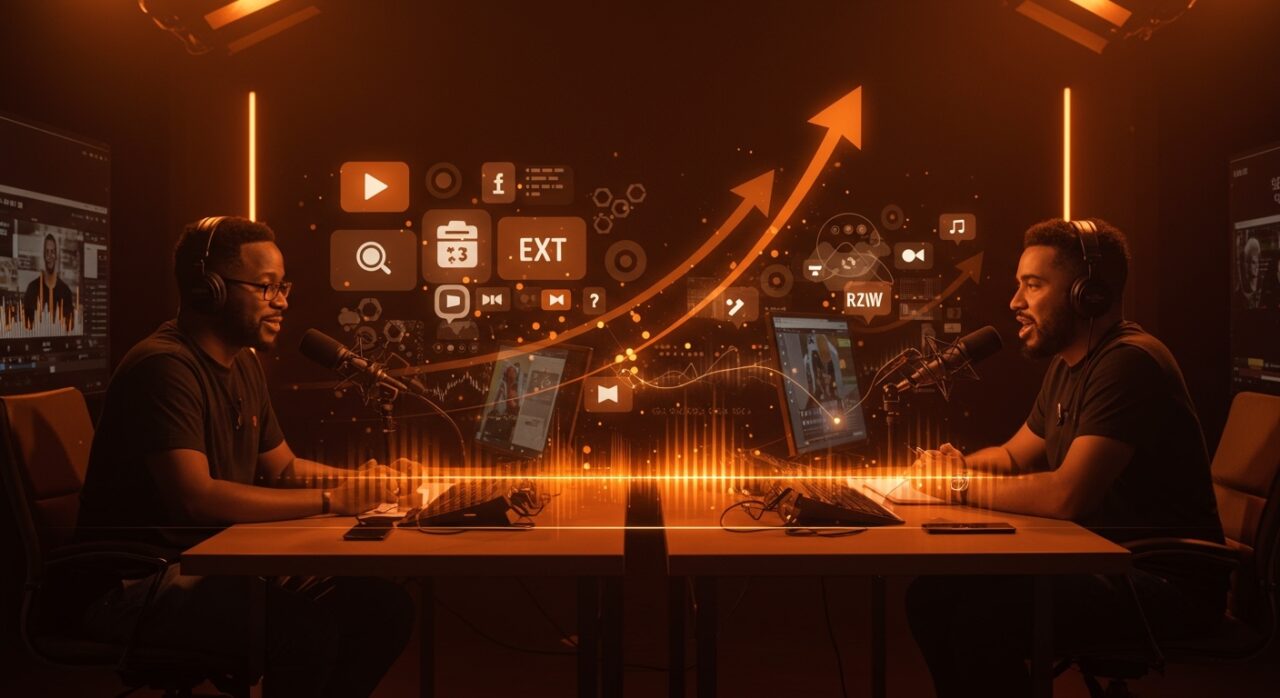 Video podcast original de Netflix con Pete Davidson y Michael Irvin mostrando la apuesta de Netflix frente a YouTube en tendencias de entretenimiento digital.