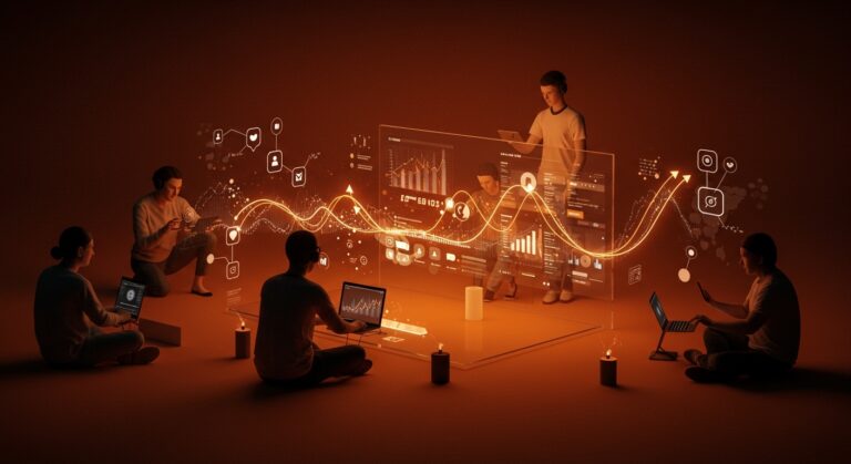 Usuarios participando en votación en vivo en plataforma de streaming, destacando la interacción y la innovación tecnológica de Netflix.